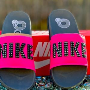 Custom bling Nike Off court slides